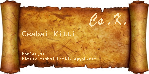 Csabai Kitti névjegykártya