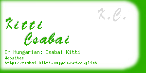 kitti csabai business card